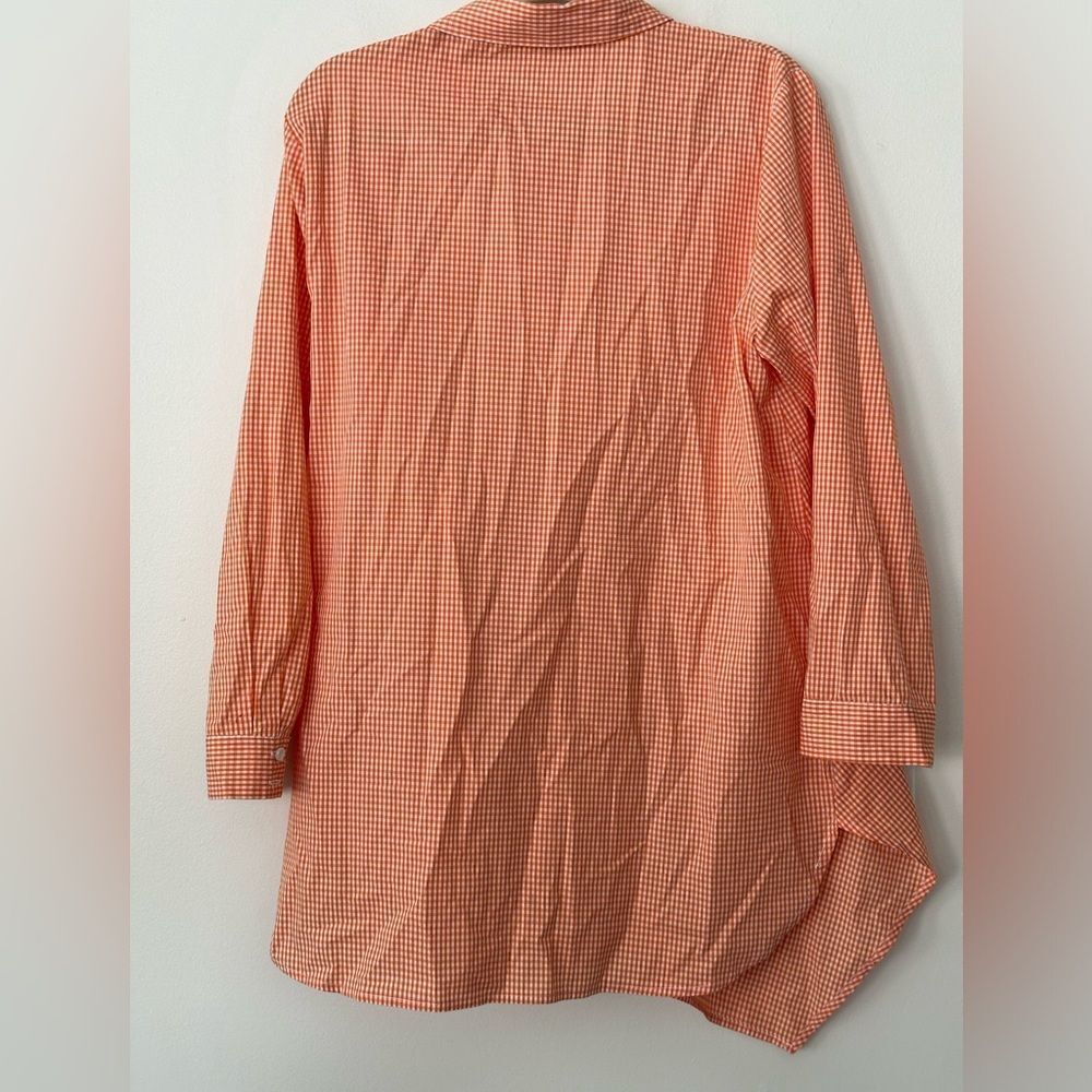 Spanner Checkered Front Tunic Blouse L - Picture 5 of 7